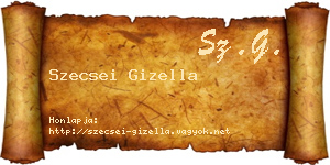 Szecsei Gizella névjegykártya